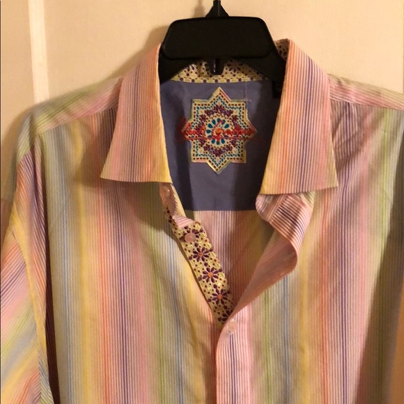 Robert Graham Other - ROBERT GRAHAM MEN’S DAMASK EMBROIDERED CUFF SHIRT